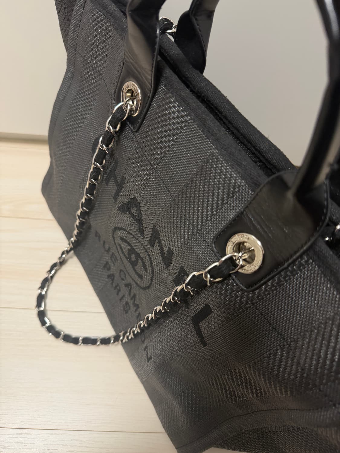 샤넬 도빌백 라지 블랙 상품이미지2