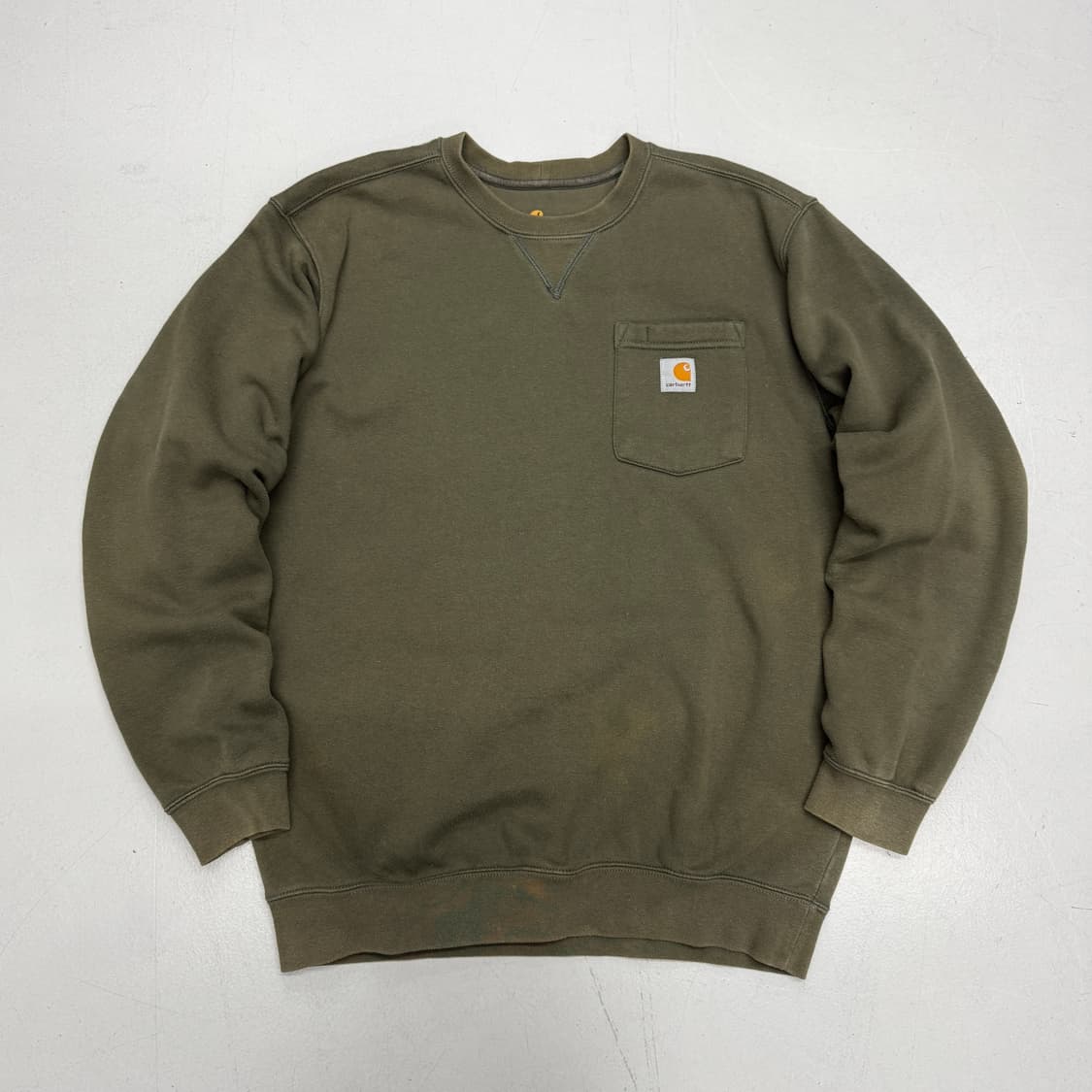 칼하트 포켓 카키 맨투맨 상품이미지2