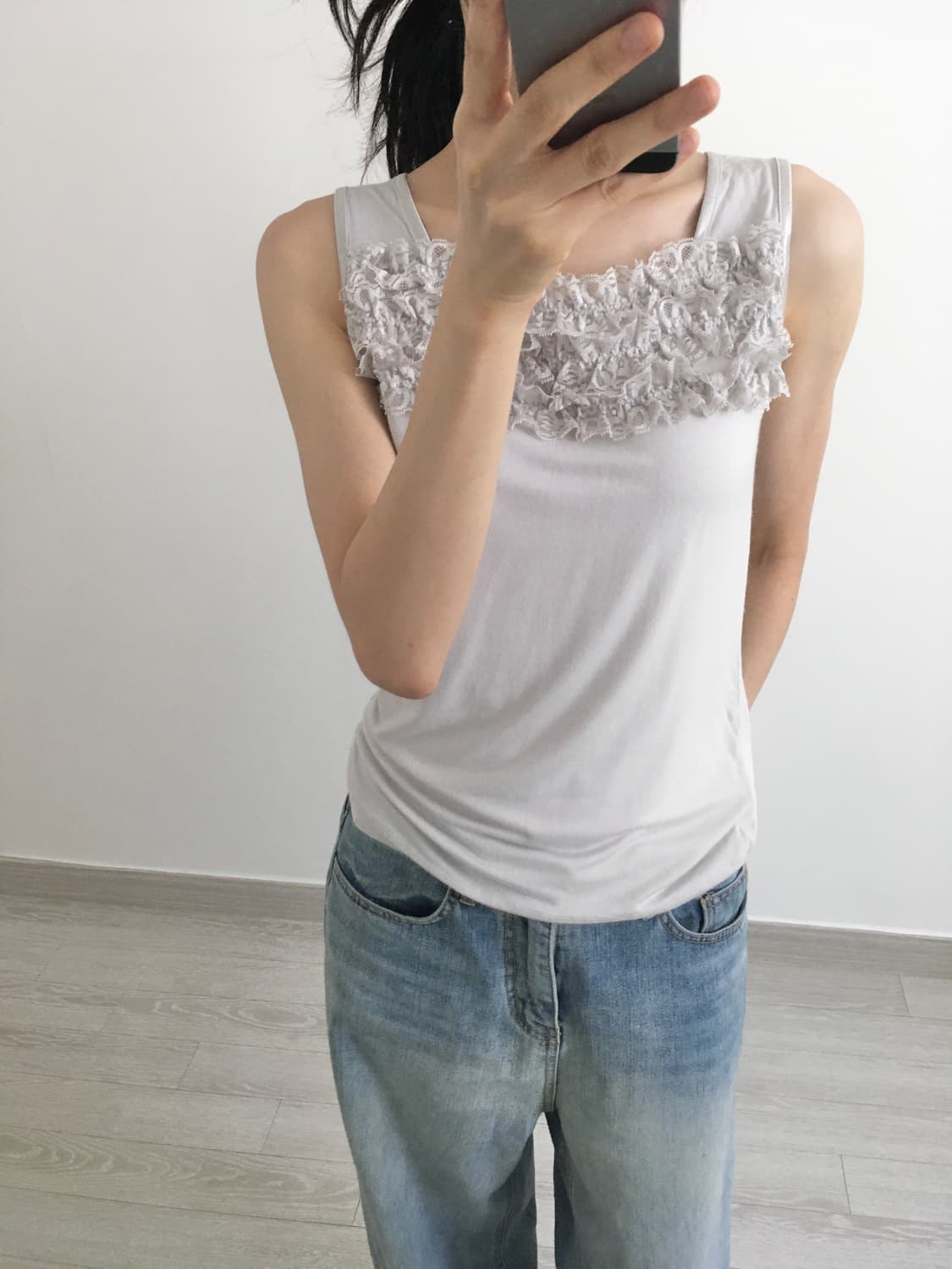 silver lace sleeveless 상품이미지2