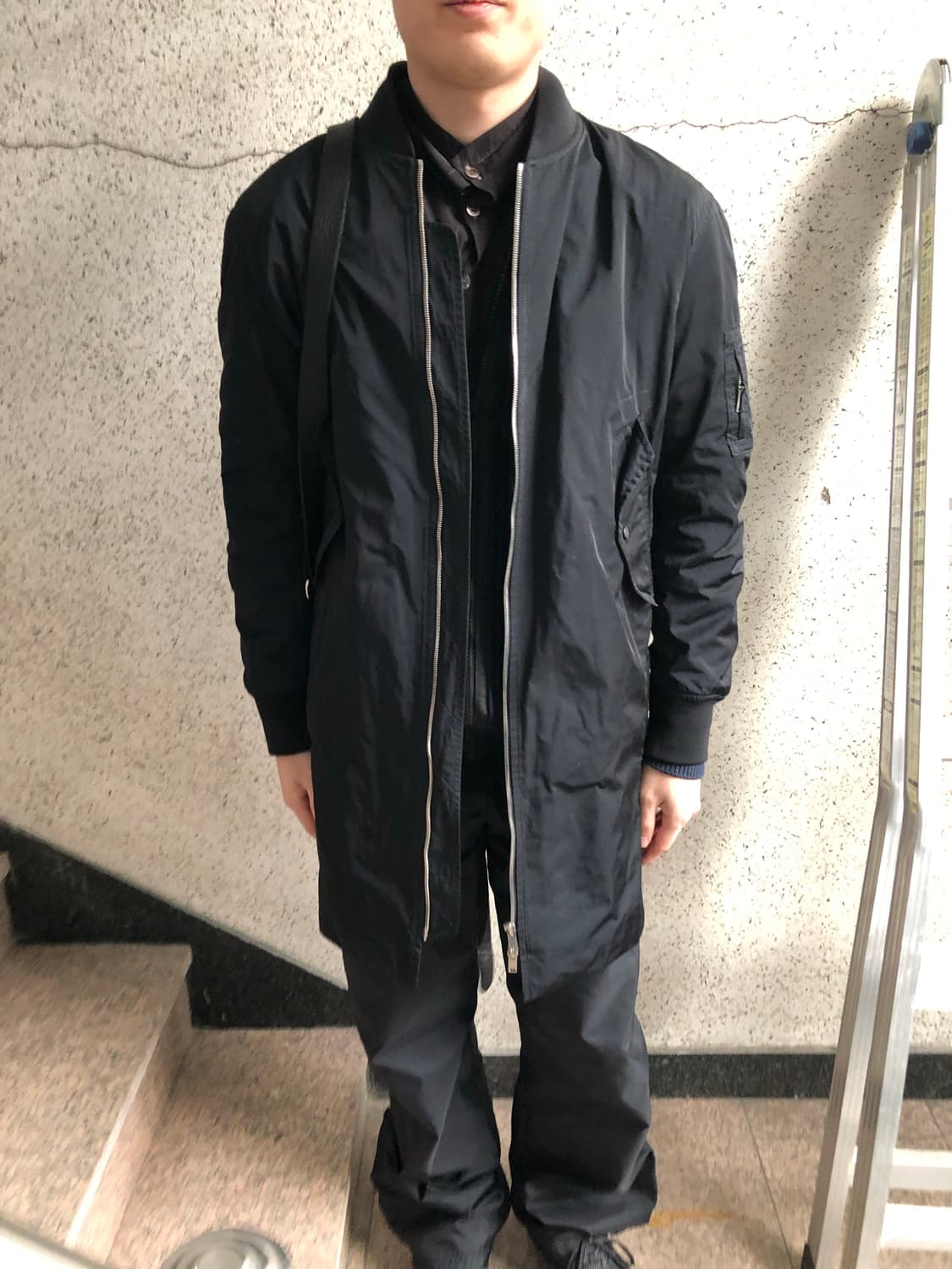 SOLID HOMME ma-1 롱 나일론 코트 상품이미지1