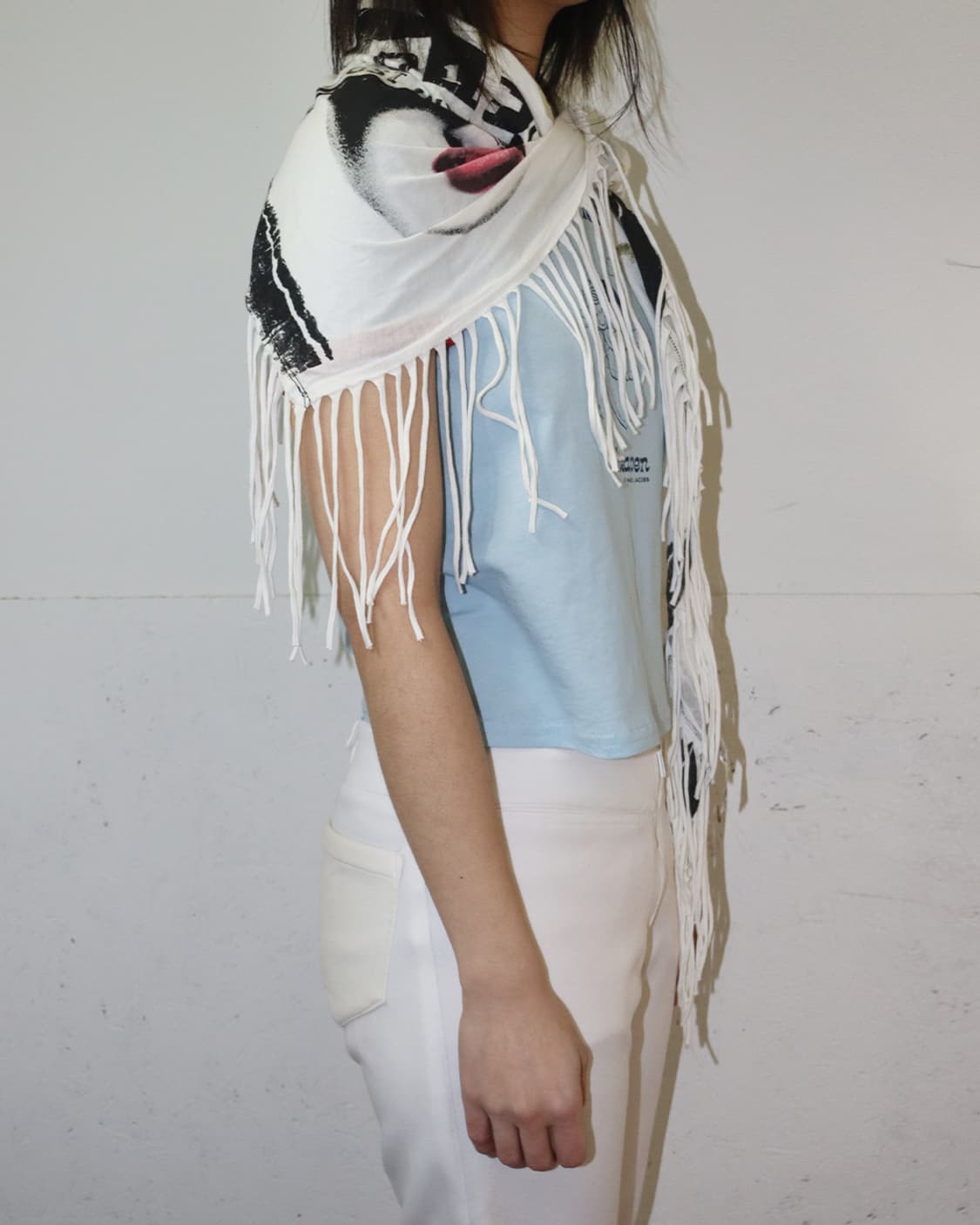 디젤 포스트 럭스 프린트 프린지 스카프 상품이미지3