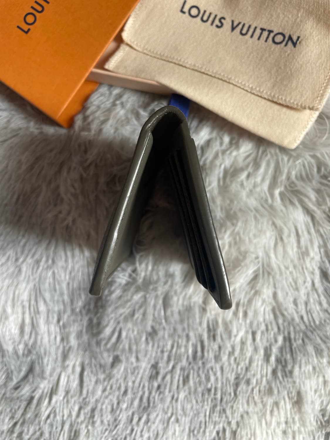 [정품/A급] 루이비통 에어로그램 오거나이저 카드지갑 카키 상품이미지7