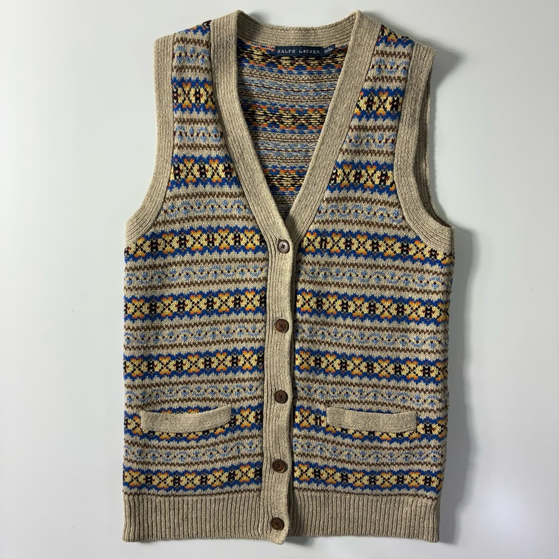 Polo  랄프로렌 페어아일 베이지 울 실크 니트 베스트  상품이미지1