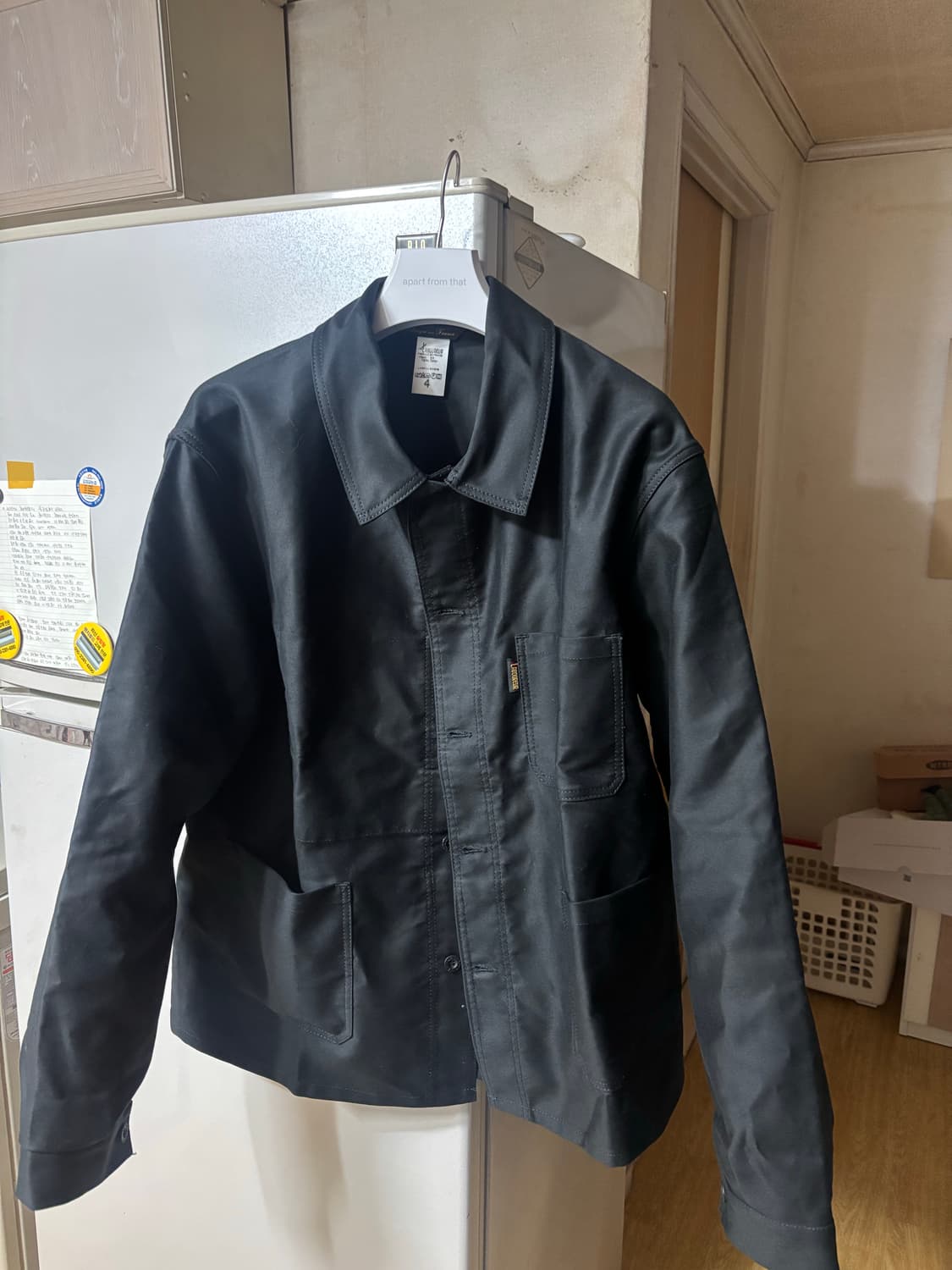 르라부어 / 몰스킨 프렌치 워크 자켓 블랙 / 4 상품이미지3