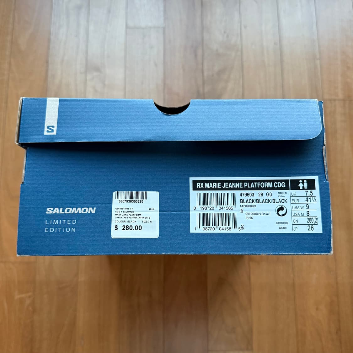 260 살로몬 x 꼼데가르송 RX 메리 제인 플랫폼 블랙 상품이미지4