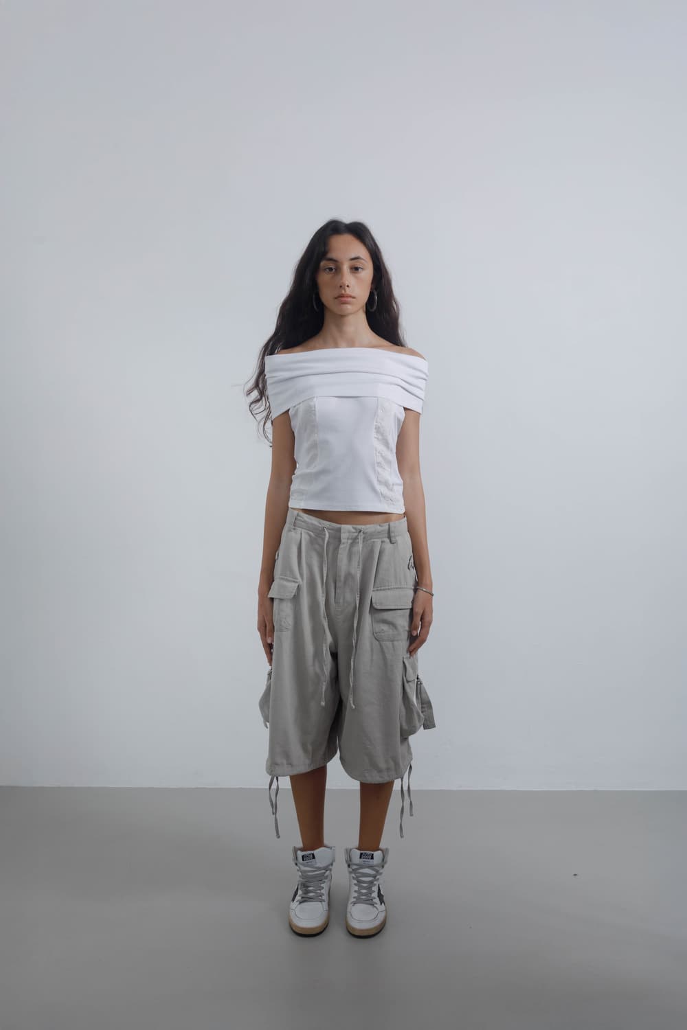 구함) wettag 웻태그 WASHED CARGO MIDI SHORTS  상품이미지1