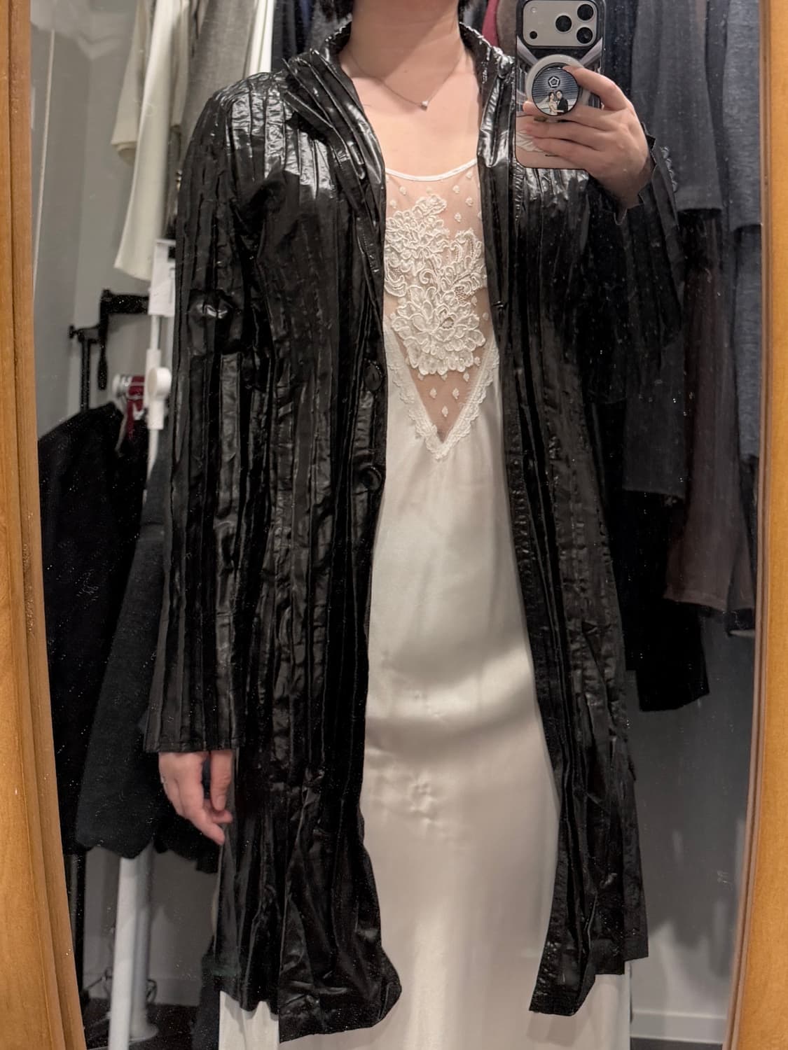 스피치오 롱 자켓 플리츠 코트 상품이미지7