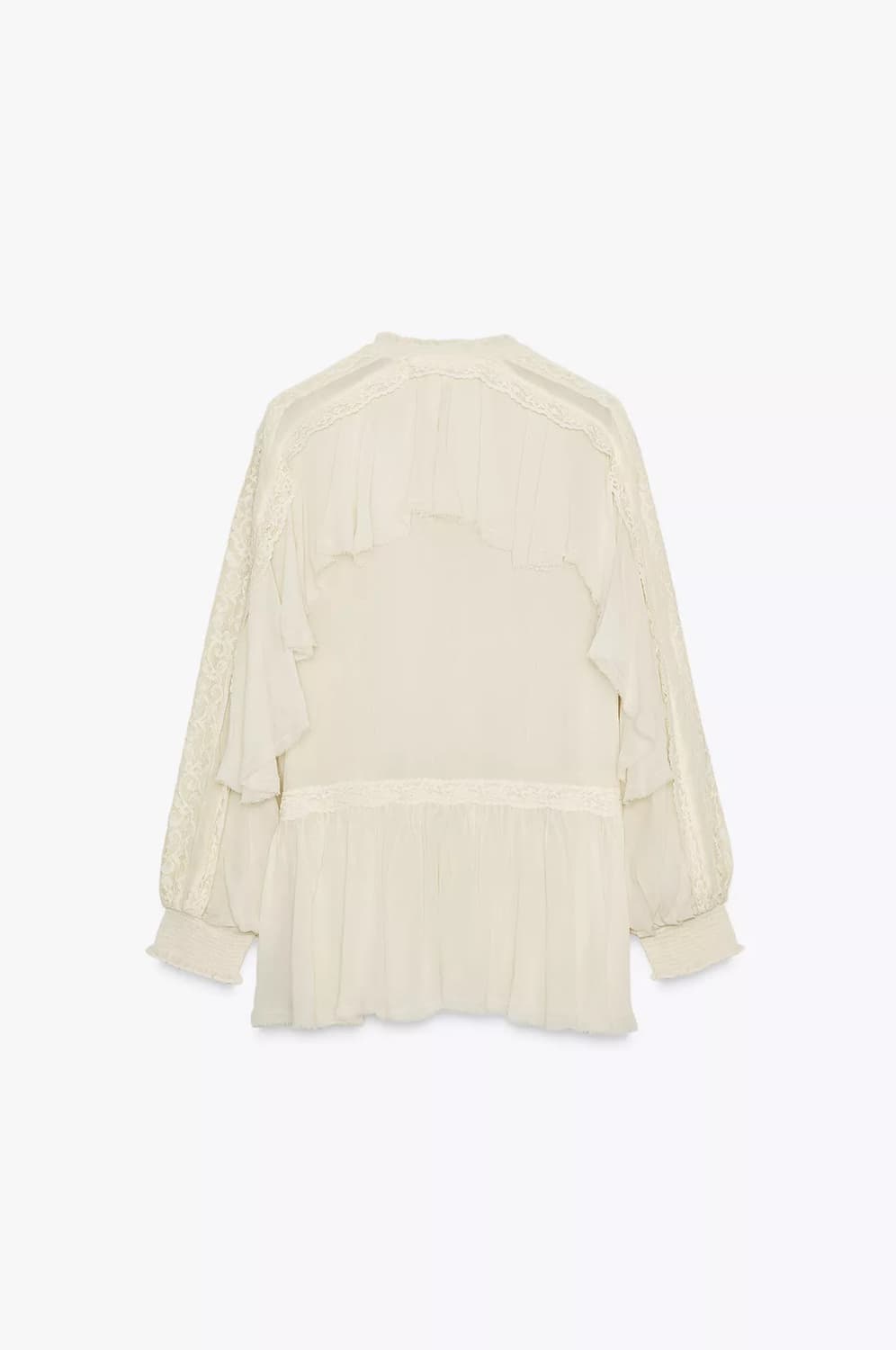 자라 ZW 컬렉션 레이스 플라운스 블라우스 S 상품이미지4