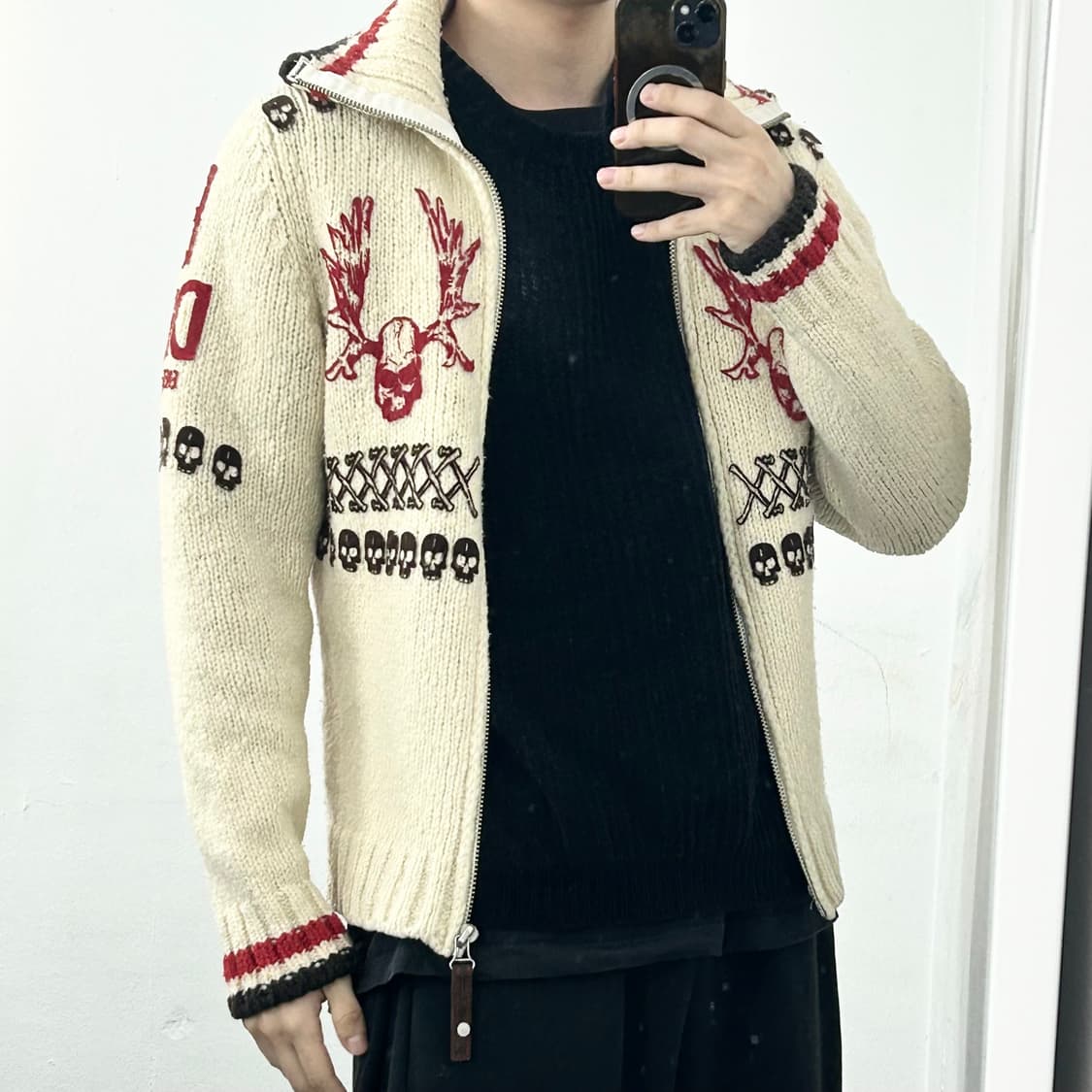 Energie 스컬 코위찬 니트 자켓 상품이미지4