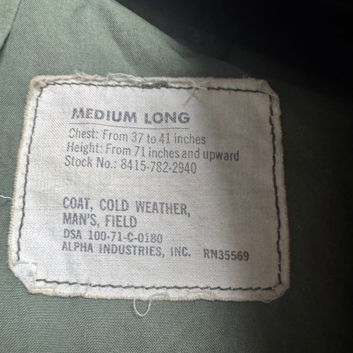 빈티지 미군 M-65 필드 야상 자켓 2세대 상품이미지5