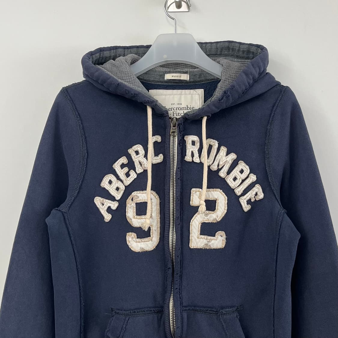 아베크롬비 자수로고 네이비 후드집업 상품이미지4