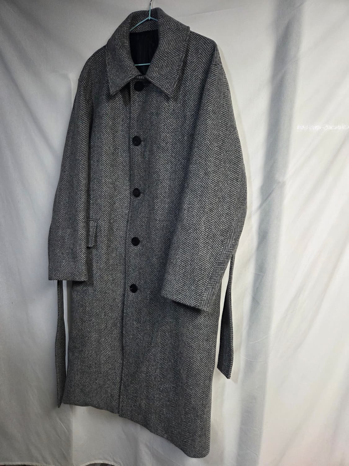 솔리드옴므 헤링본 벨티드 발마칸코트 46사이즈, 70-120 상품이미지4