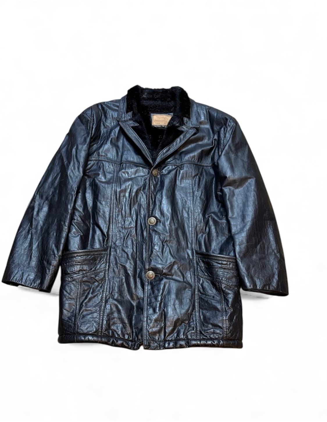 크로커다일 빈티지 가죽 자켓 상품이미지1