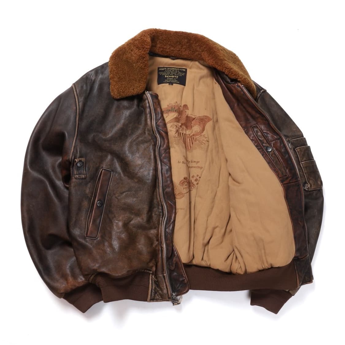 쇼트 Schott Type B-15A Leather Jacket 상품이미지4