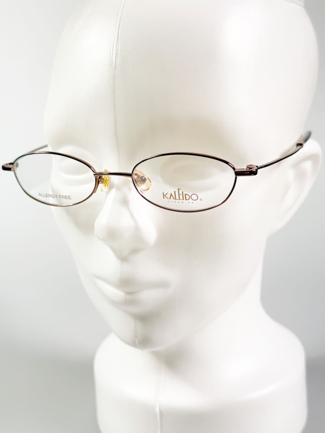 90s KALEIDO 슬림 오벌 브라운 메탈 빈티지 안경 상품이미지8
