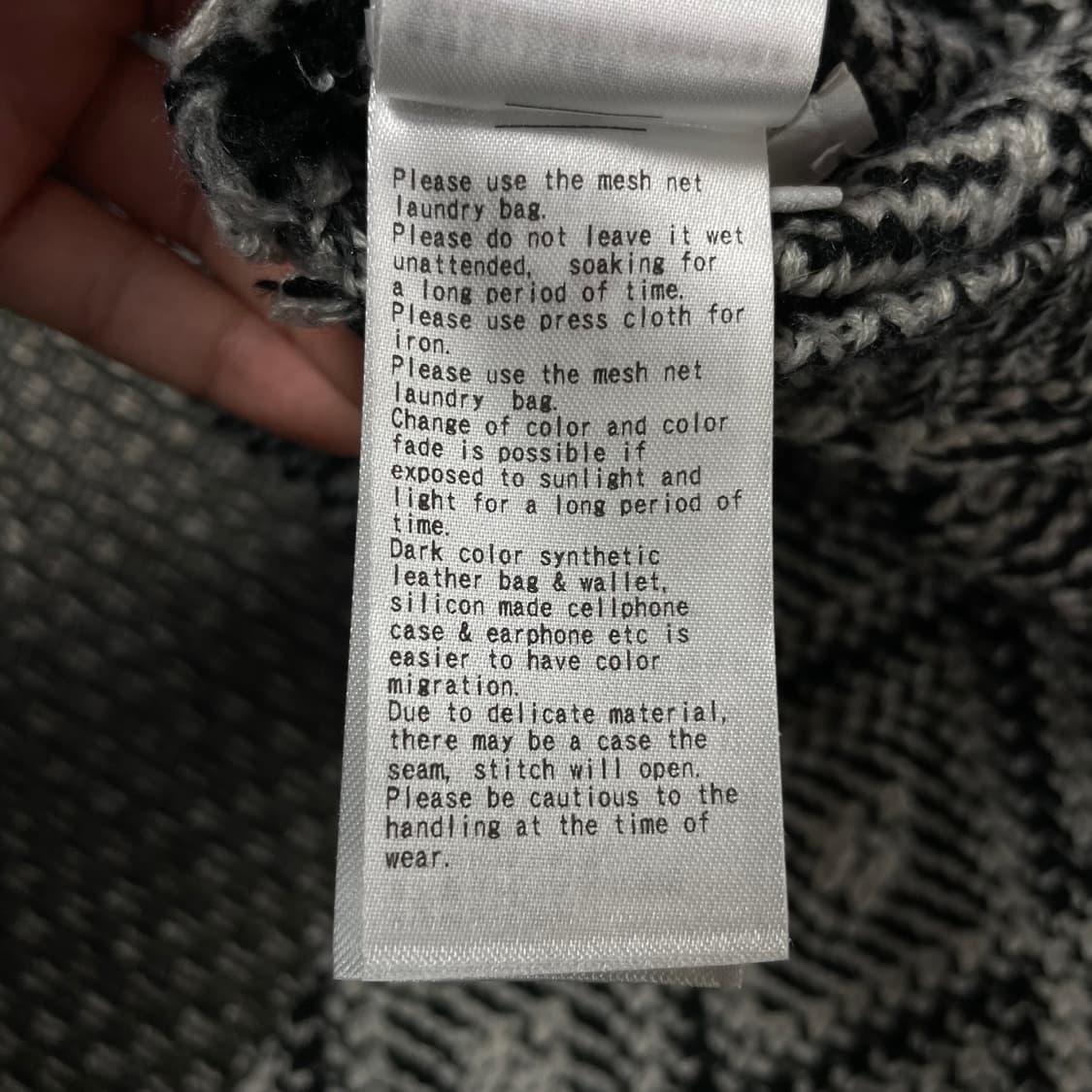 빈티지 에스닉 패턴 하이넥 크롭 긴팔 니트 F 상품이미지5