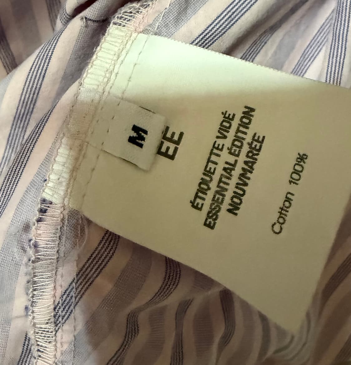 누마레 EE 가먼트 커브드 스트라이프셔츠 핑크 상품이미지2