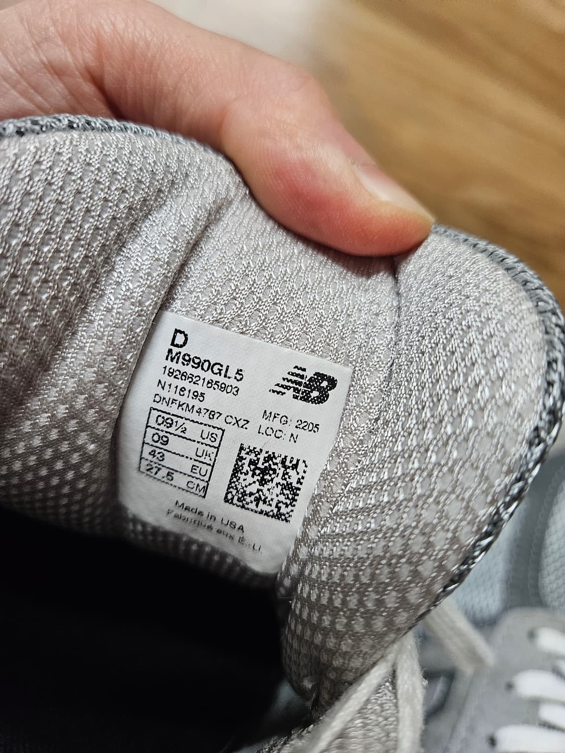 [275D] 뉴발란스 990v5 그레이 상품이미지8