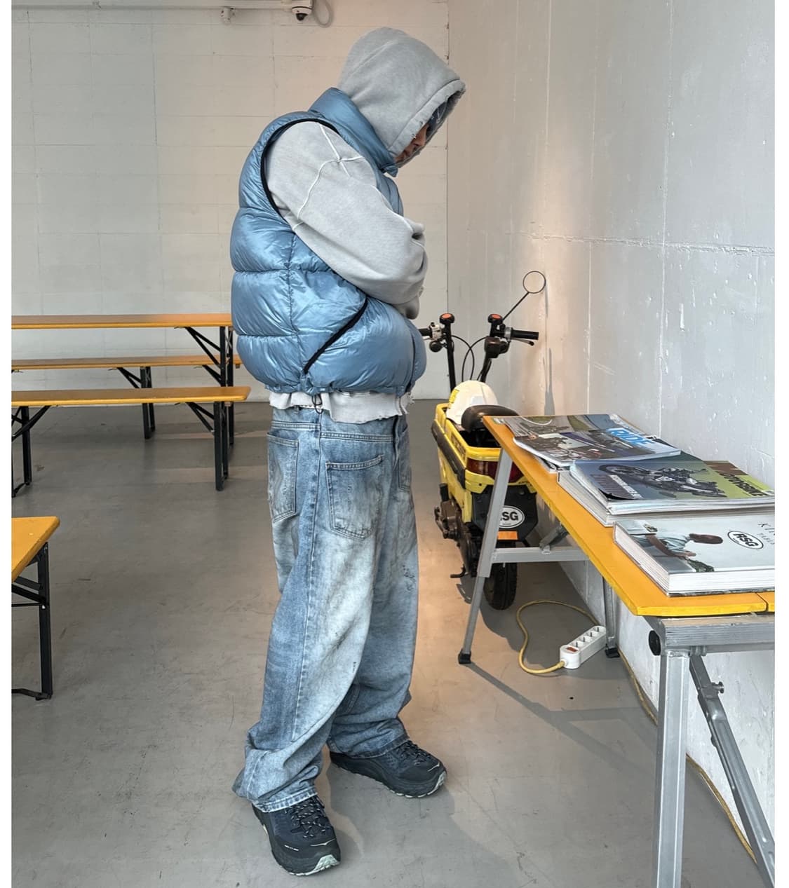 블루 패딩 베스트  (free 사이즈) 상품이미지3