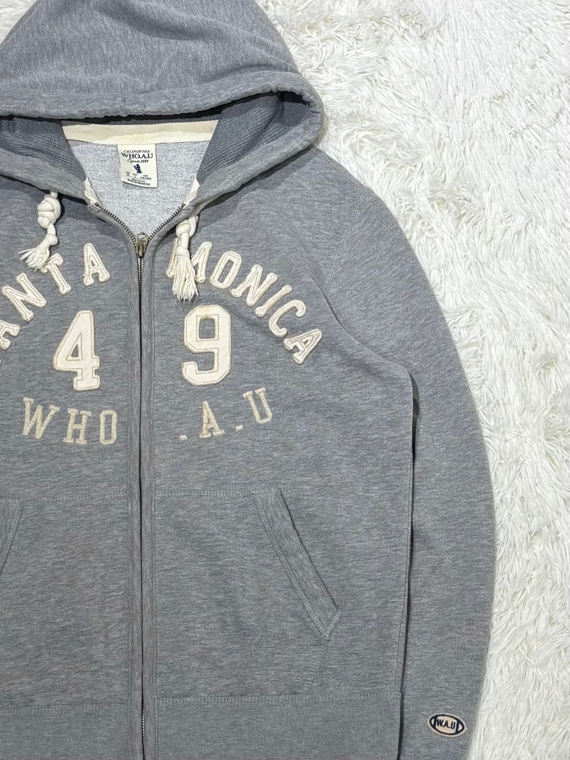 후아유 빅로고 후드집업 상품이미지5