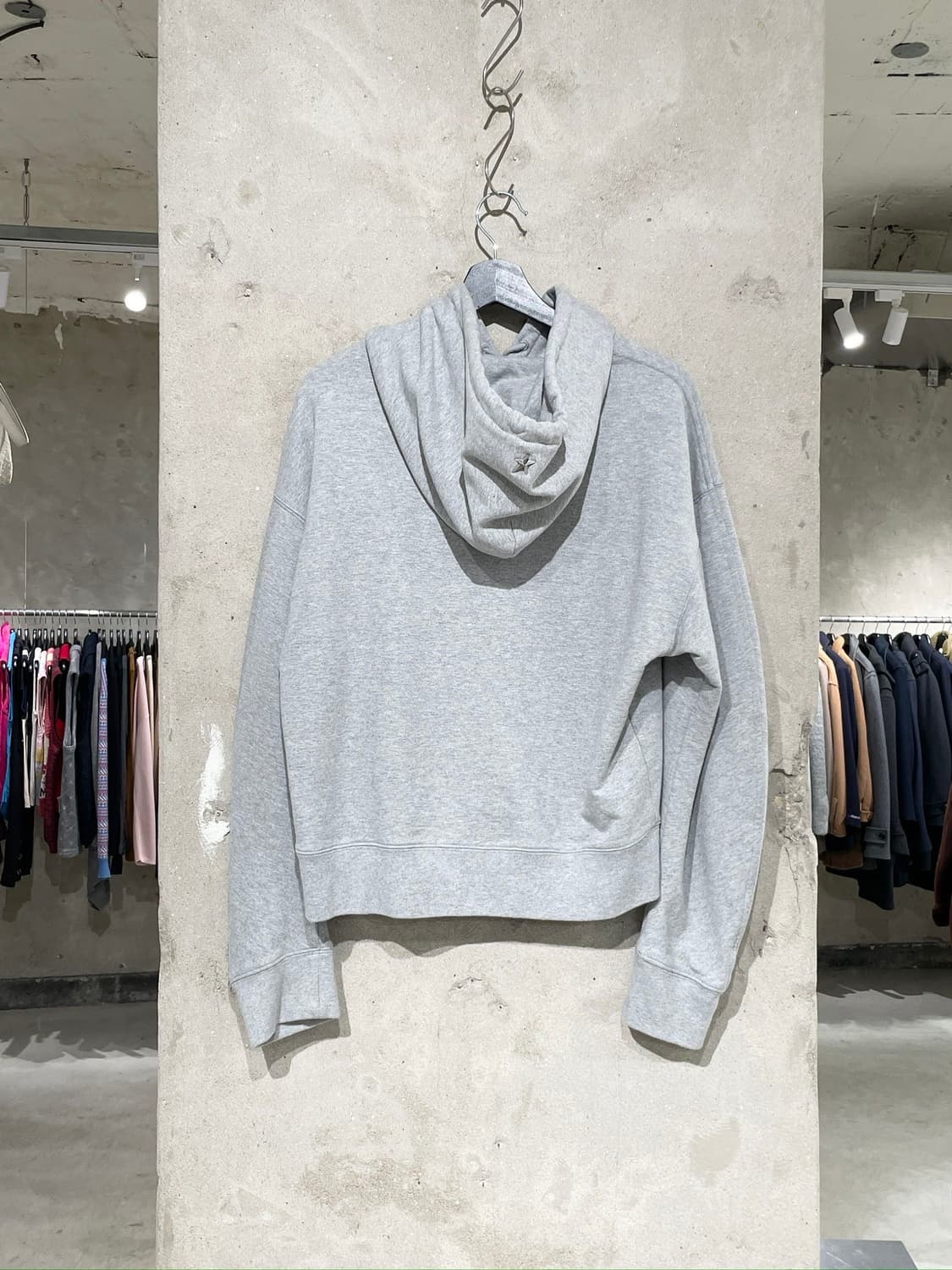 뮈글러 x h&m 멜란지 라이트 그레이 스타 모티프 후디 상품이미지6