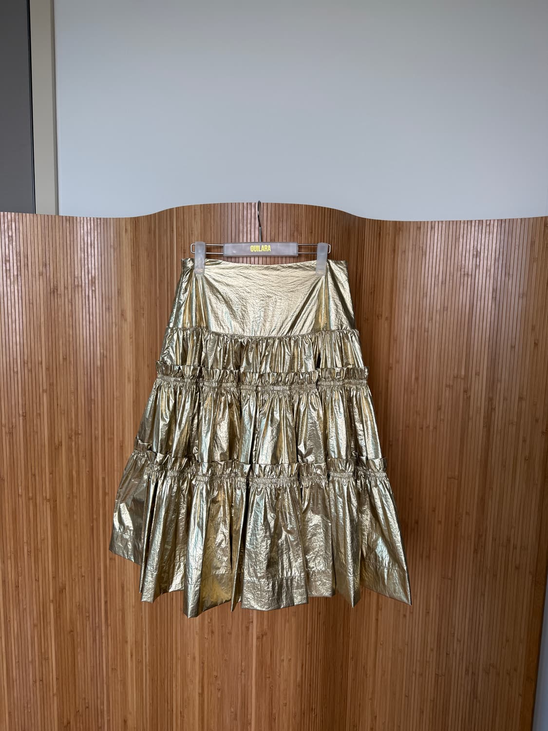 위라라 Ouilara fine pleated skirt / gold 상품이미지3