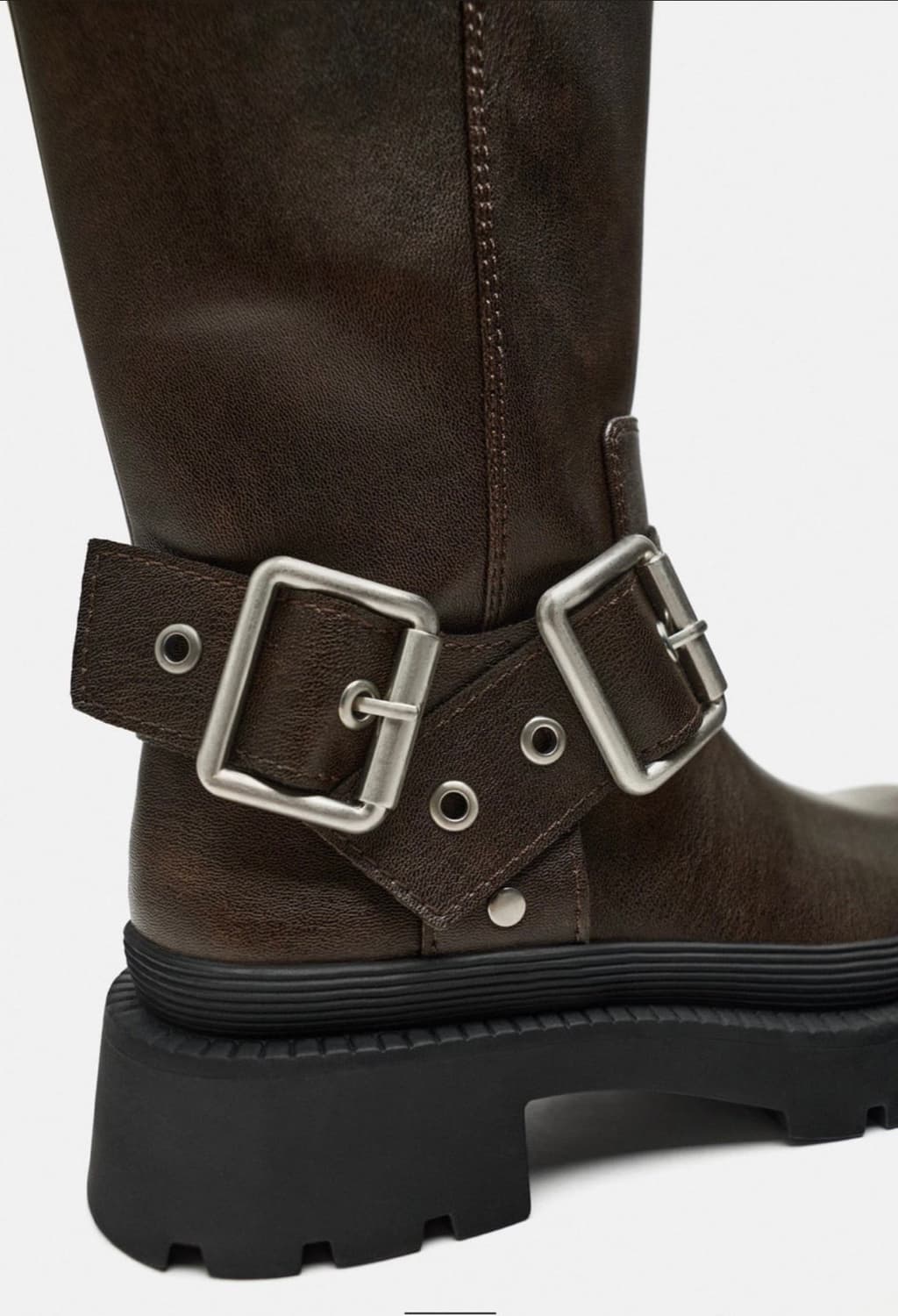 Zara 자라 버클 부츠 (다크브라운/240) 상품이미지5