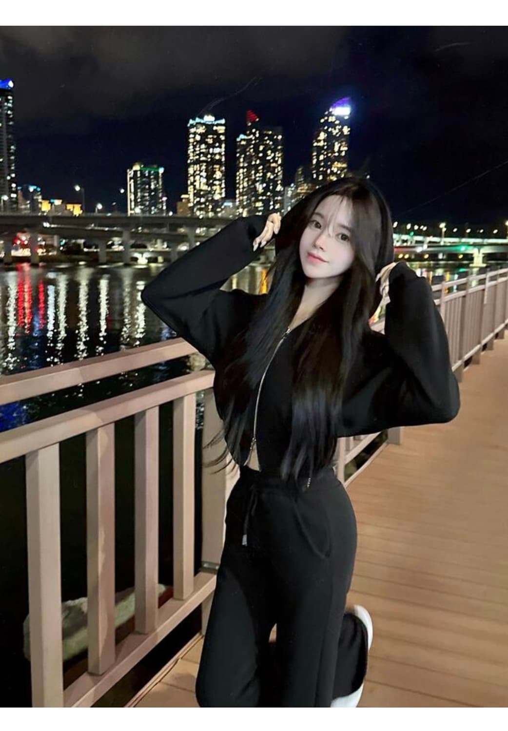 메이윤 제작 속극세사 투웨이 후드집업 & 세미부츠컷 팬츠 set 상품이미지4