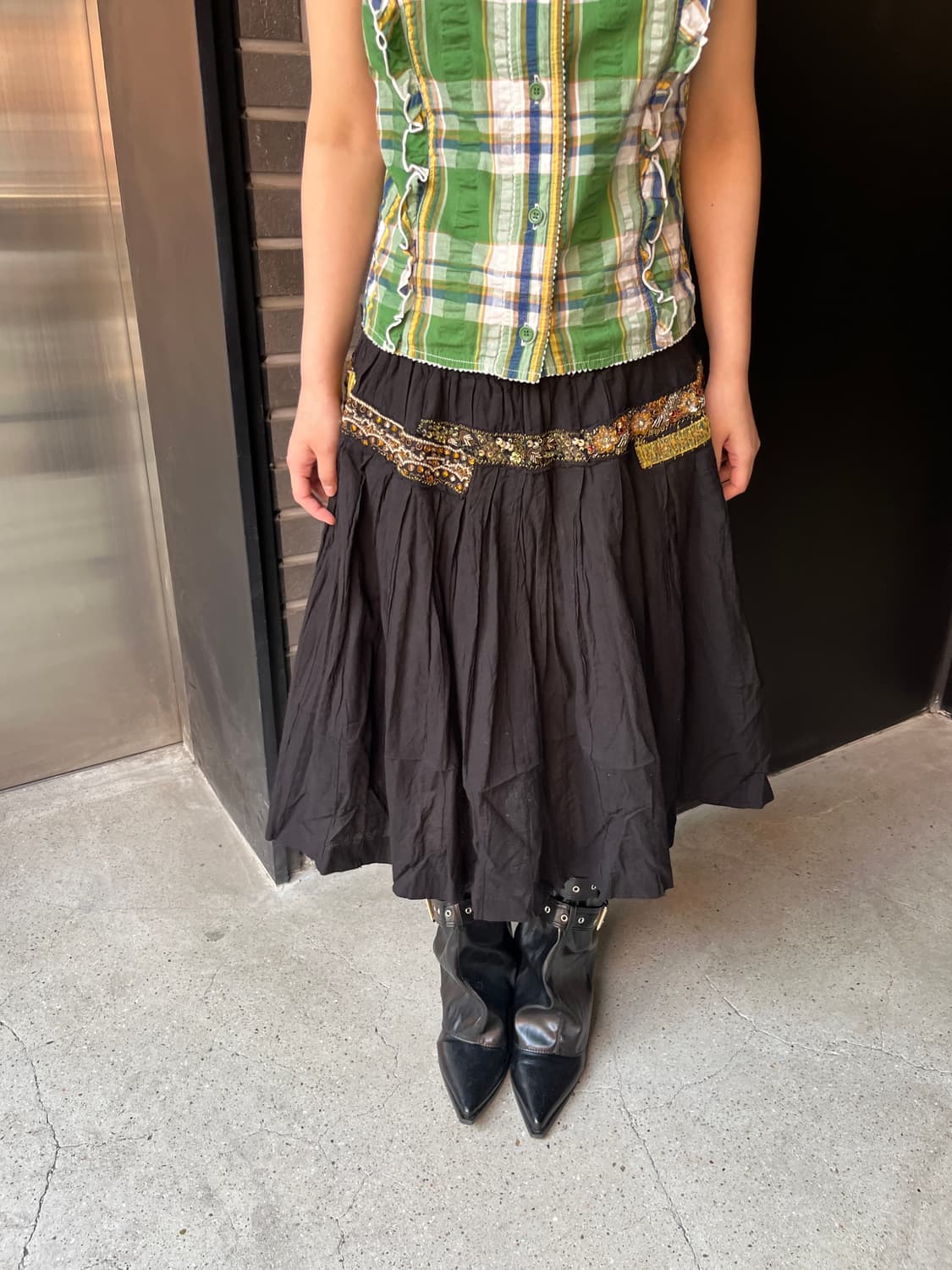 AD2004 Comme Des Garcons 꼼데가르송 에스닉 스커트  상품이미지5