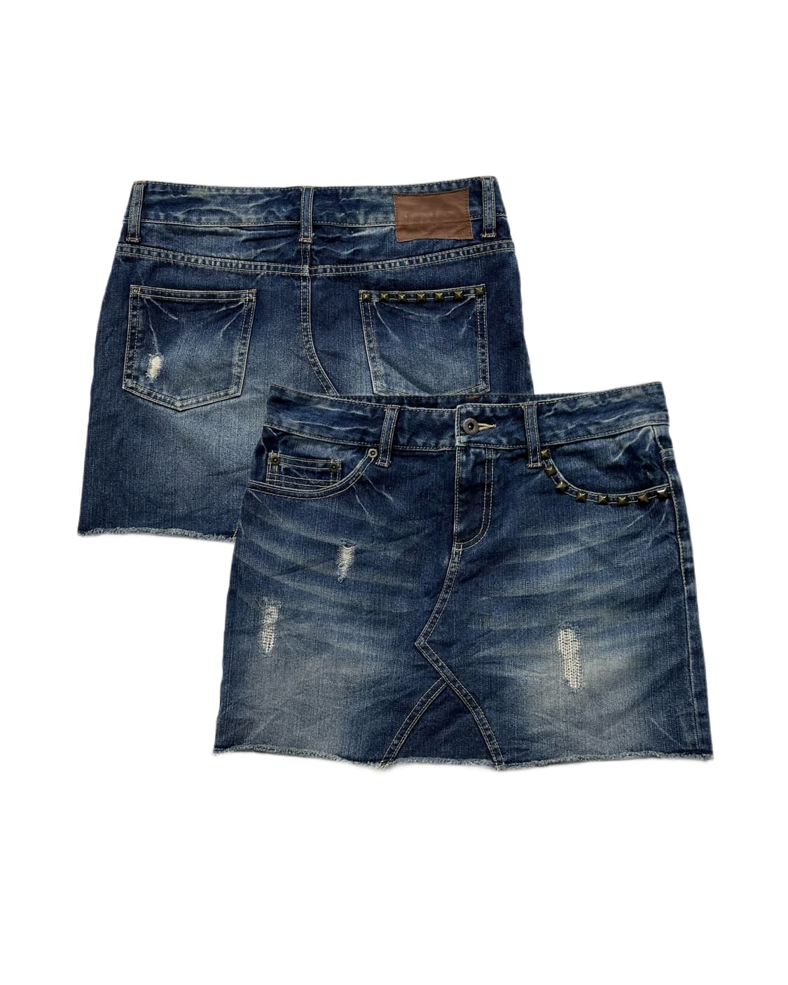 low-rise stud denim skirt 상품이미지1