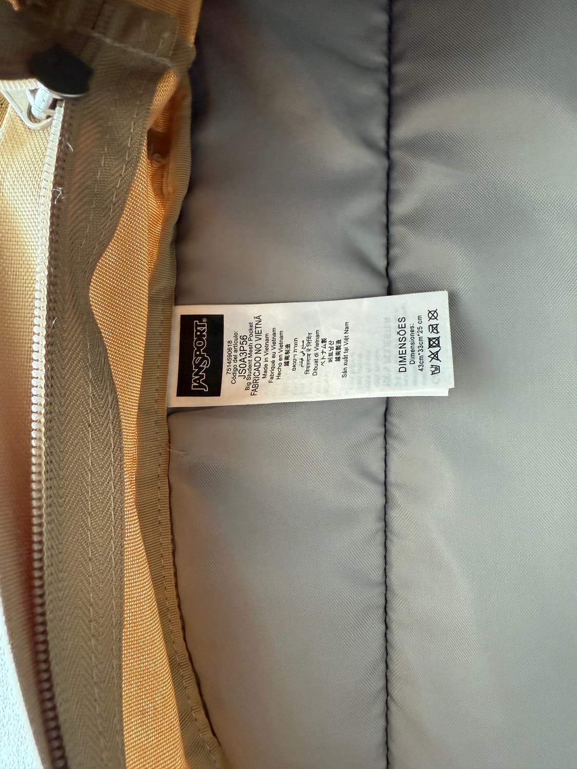 잔스포츠(JANSPORT) 베이지 백팩 상품이미지10