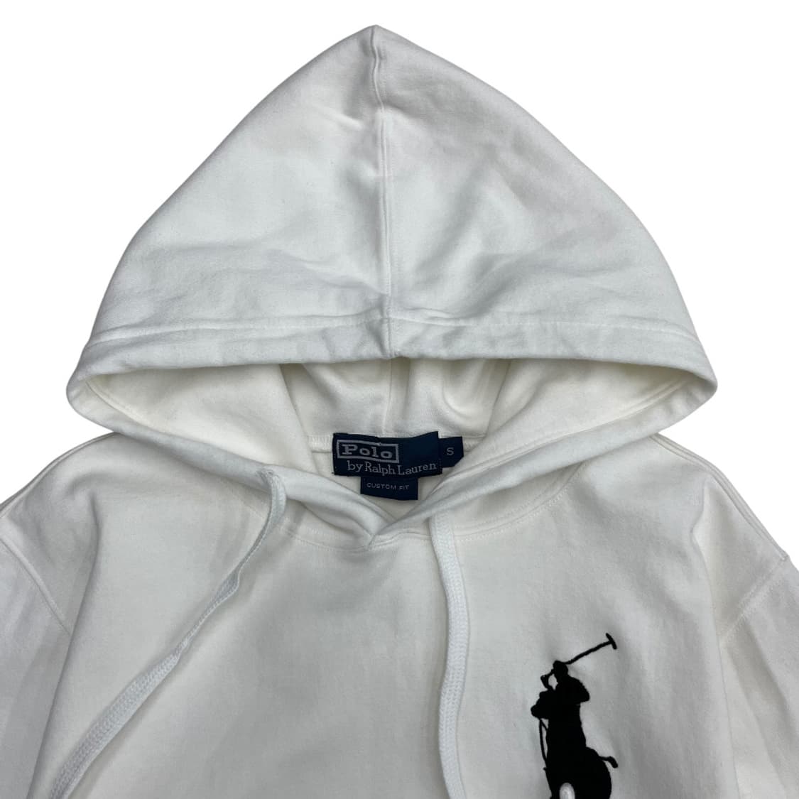 폴로 랄프로렌 블랙 빅포니 화이트 후드 S 상품이미지4