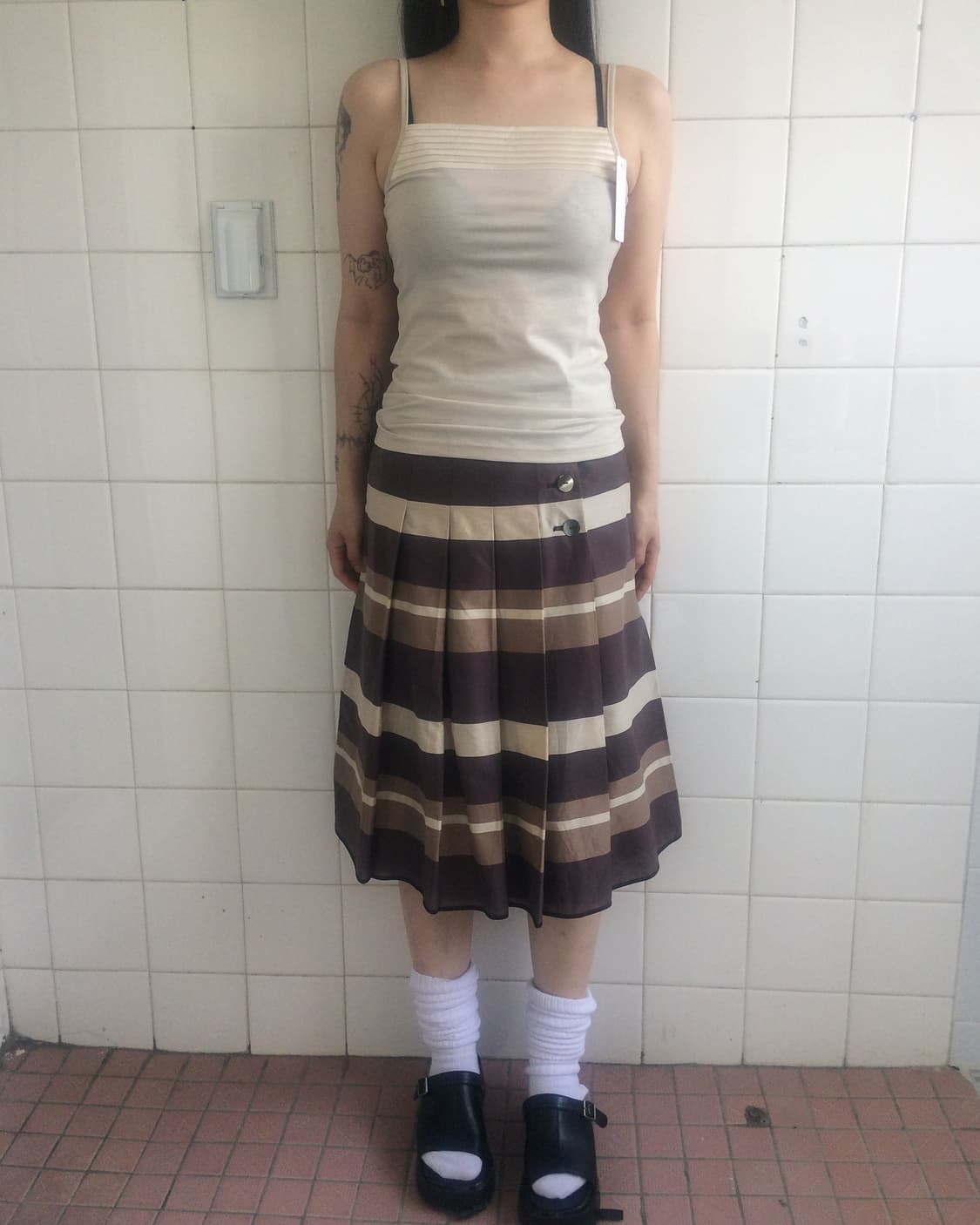 Pleats glitter sleeveless 상품이미지5