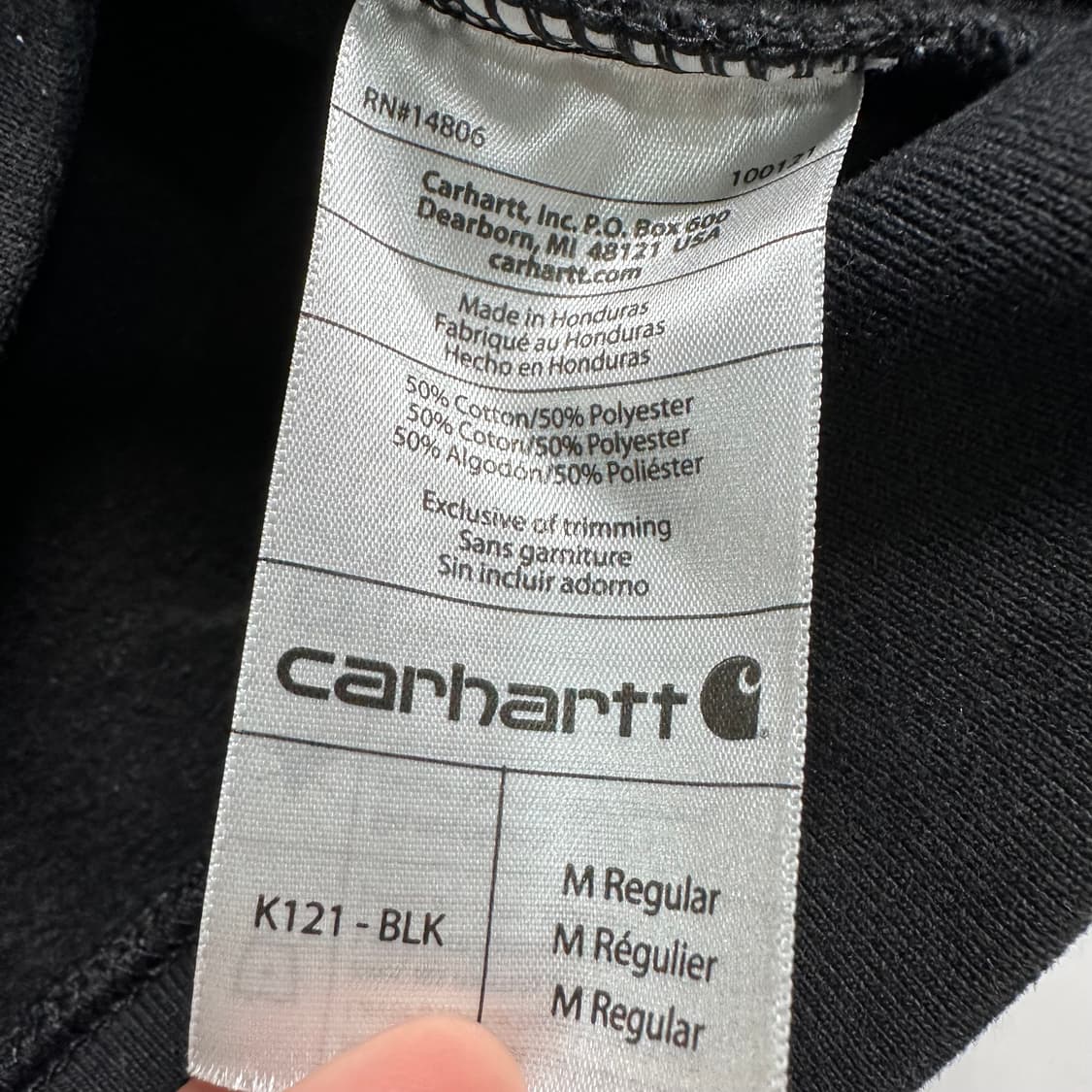 칼하트 블랙 후드티 상품이미지6