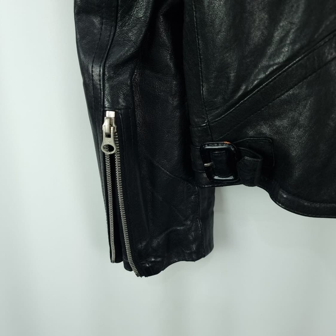 [준지] 생로랑핏 아카이브 카우스킨 소가죽 레더 자켓 블랙 P01461 상품이미지4