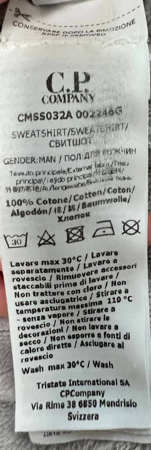 XL 사이즈 CP컴퍼니 회색 롱슬리브 상품이미지6