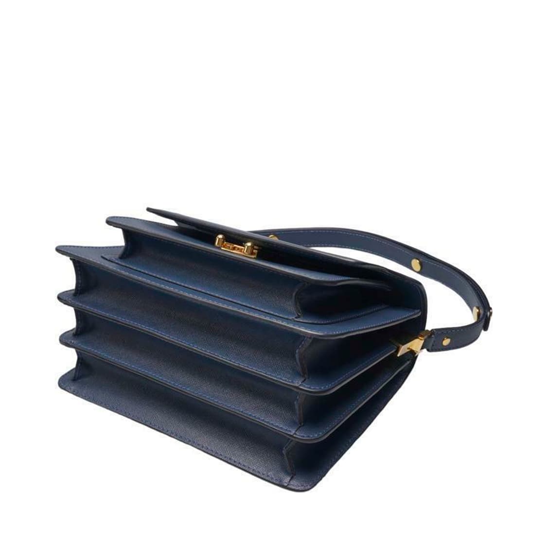 (중고) 마르니 네이비 사피아노 트렁크 미듐 숄더백 상품이미지3