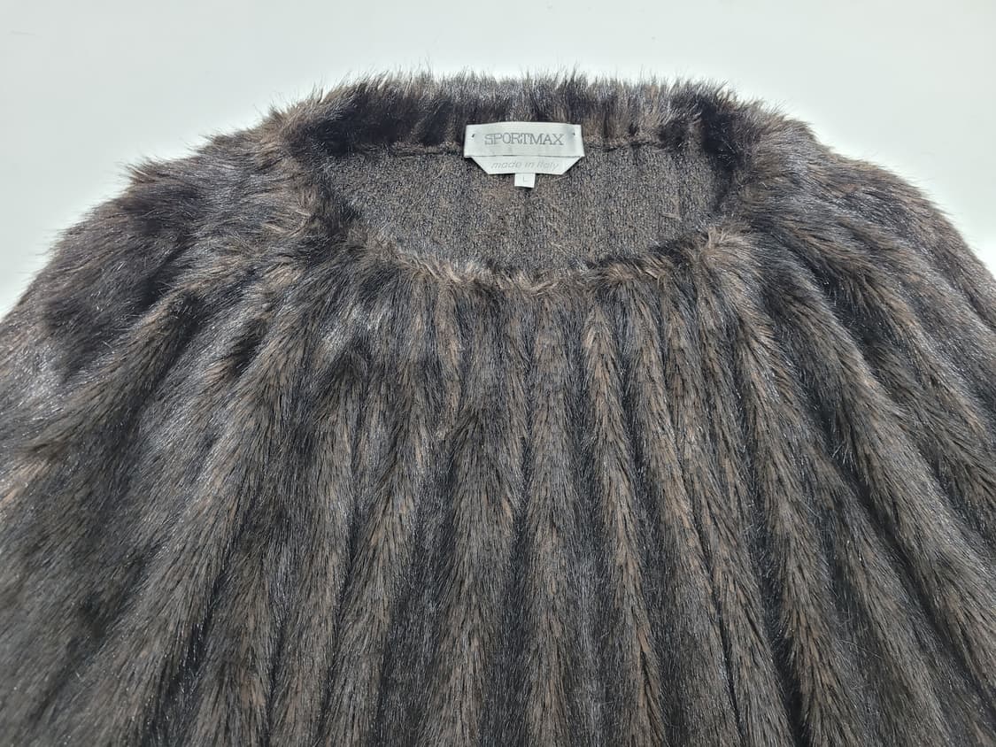 스포트막스 페이크퍼 오버핏 티셔츠 / 여 FREE 블랙+브라운
 상품이미지3