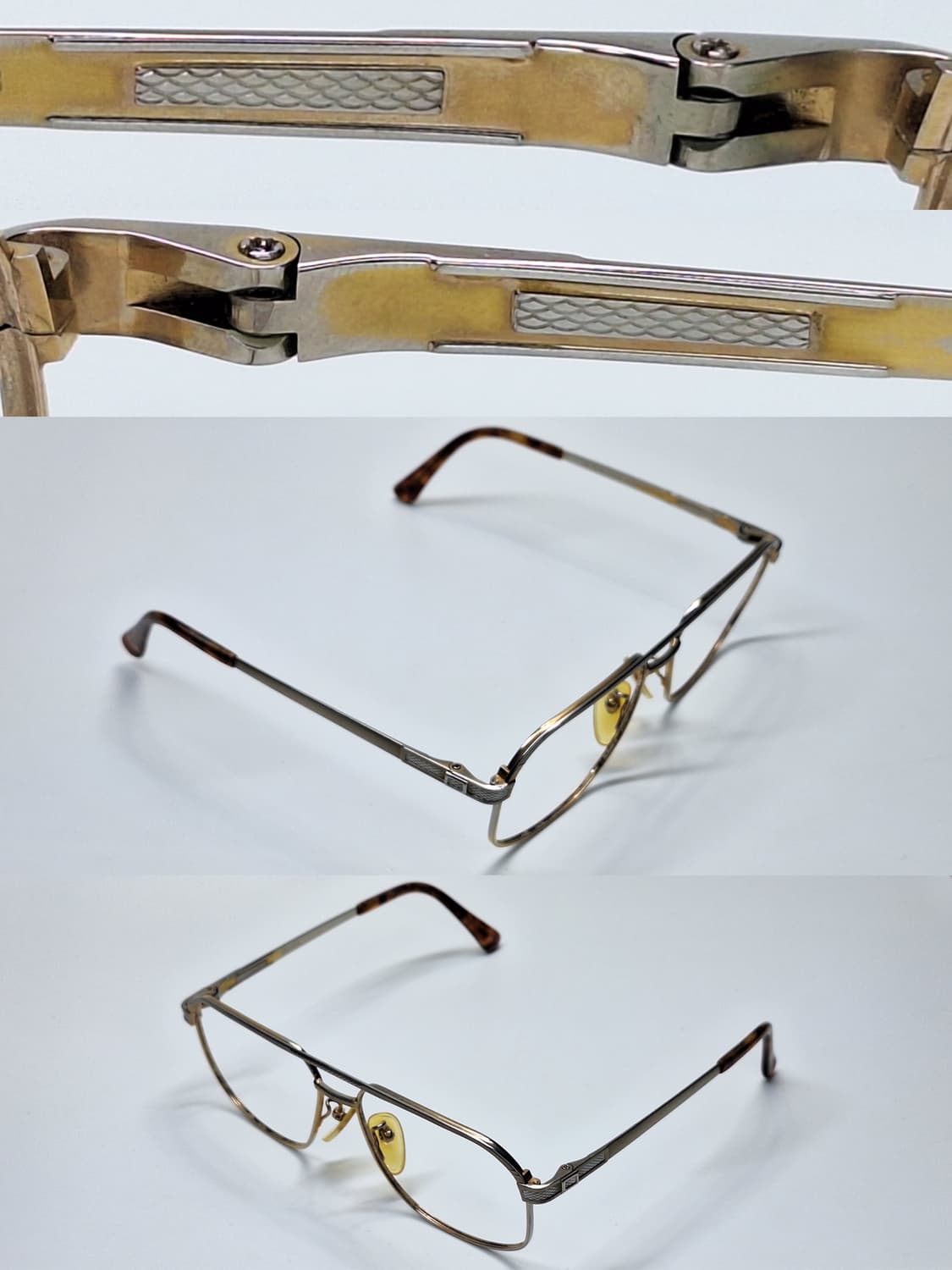 CONTINENTAL XO-02 이온금도금 티타늄 투브릿지 안경테 빈티지 상품이미지8