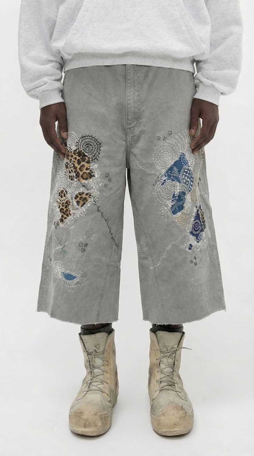 Carhartt Boro Sashiko Distressed Shorts 상품이미지7