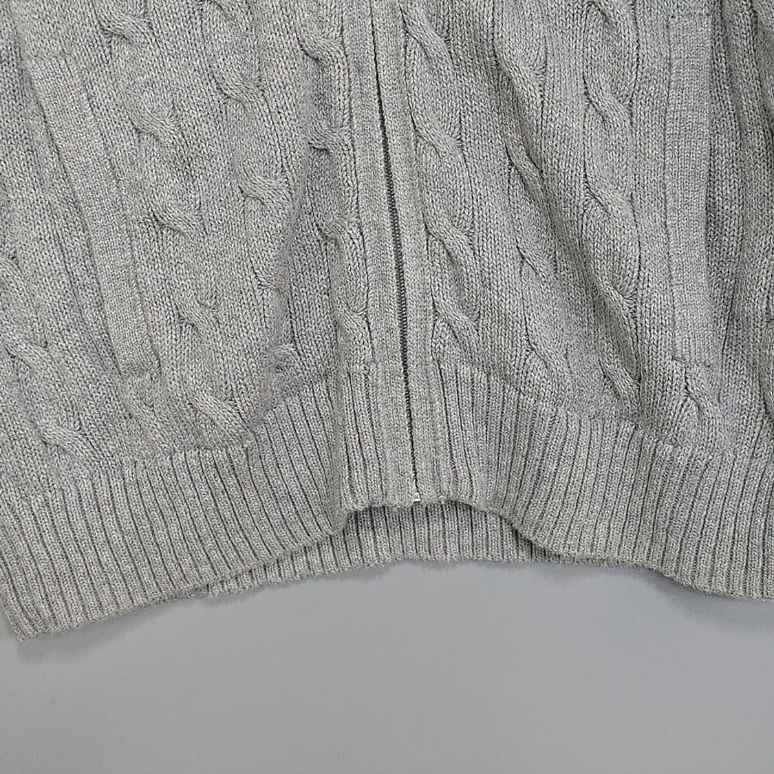 폴로랄프로렌(Polo) 케이블 니트 코튼 집업 스웨터 가디건 M 상품이미지4