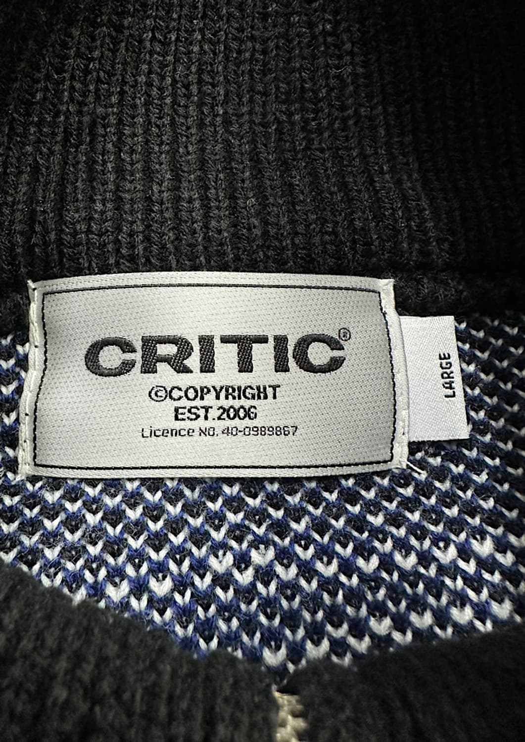 크리틱 오버핏 니트 집업 자켓  상품이미지4
