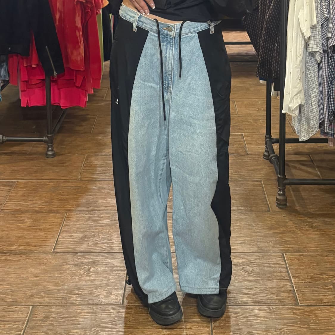 [HI] adidas 커스텀 벌룬 데님팬츠 상품이미지1