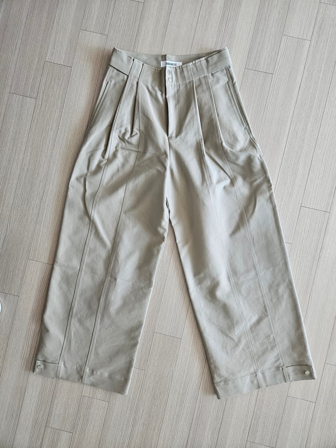 비롯 카키 기와 슬랙스 와이드팬츠  상품이미지4