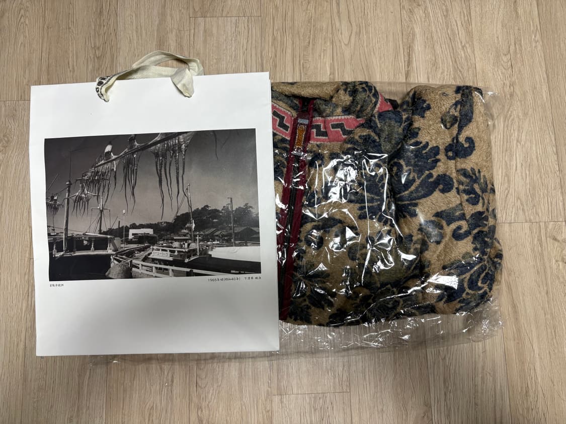 캐피탈 다마스크 패턴 마리아 플리스 집 블루종 베이지 상품이미지6