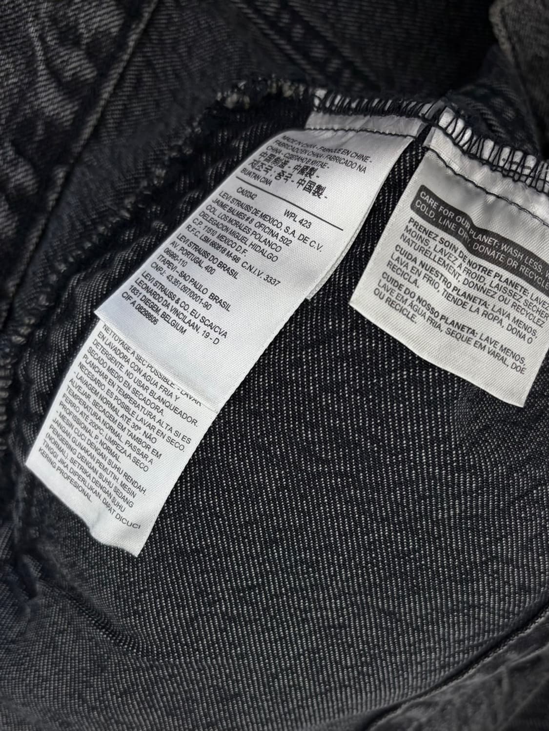 리바이스 블랙데님 자켓 (M)  상품이미지7