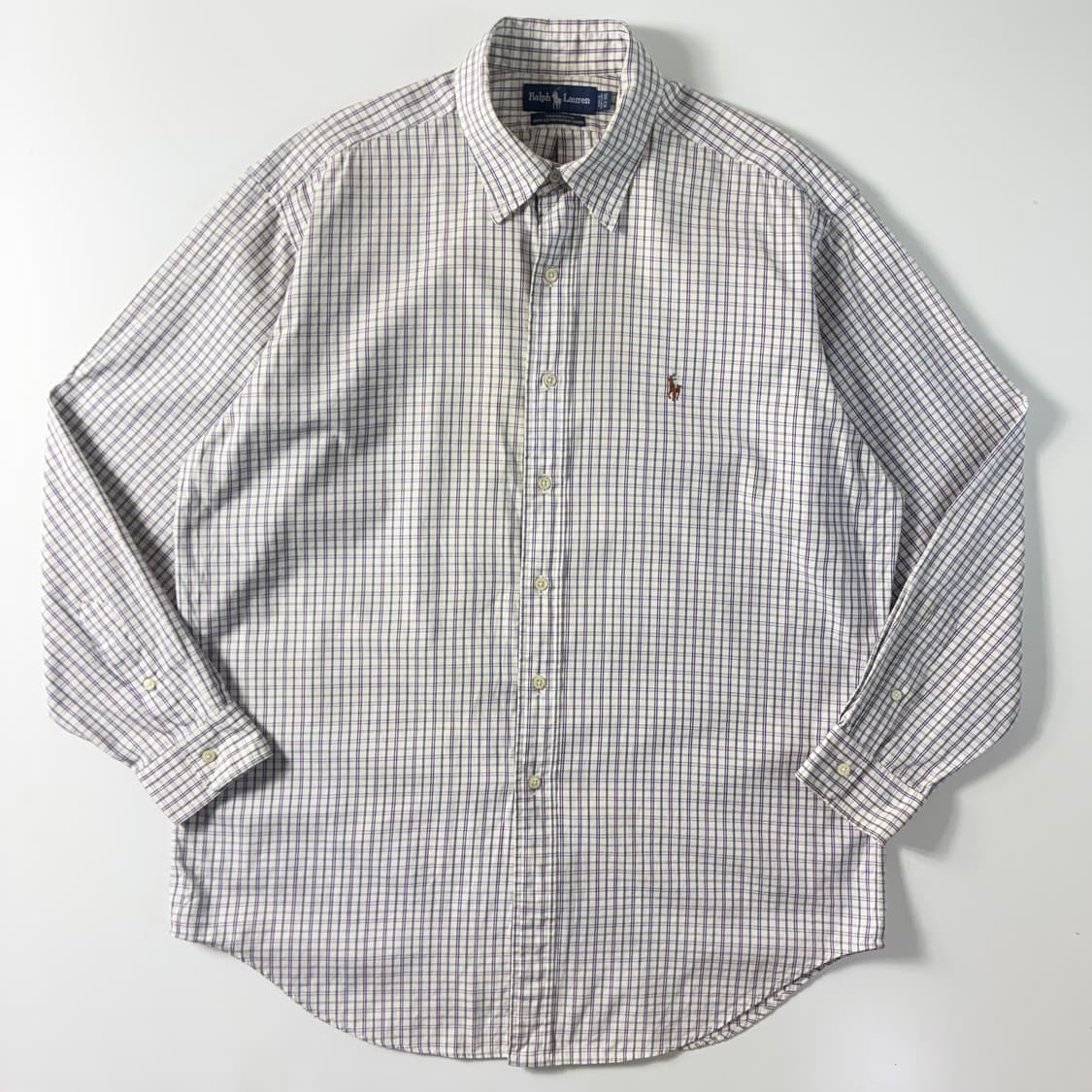 Polo 폴로 랄프로렌 화이트 체크 옥스포드 셔츠 상품이미지1
