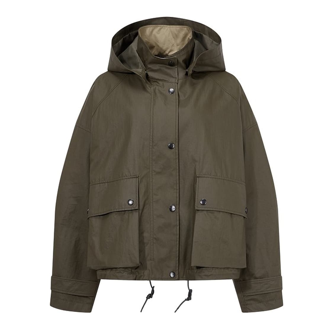 새상품 스튜디오 톰보이 후디 코팅 점퍼 야상 카키 상품이미지2