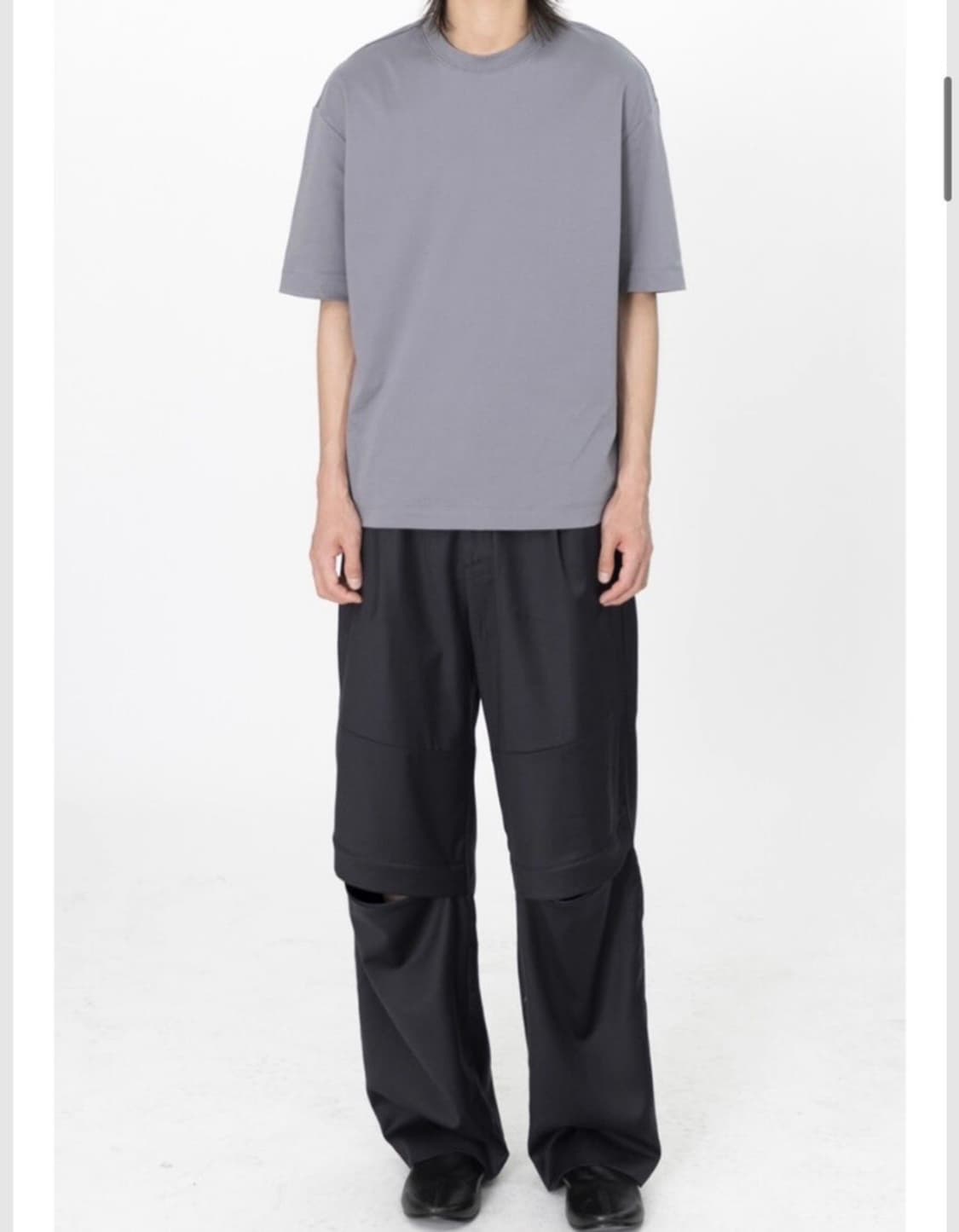 폴리테루 미들지퍼 슬랙스 상품이미지1