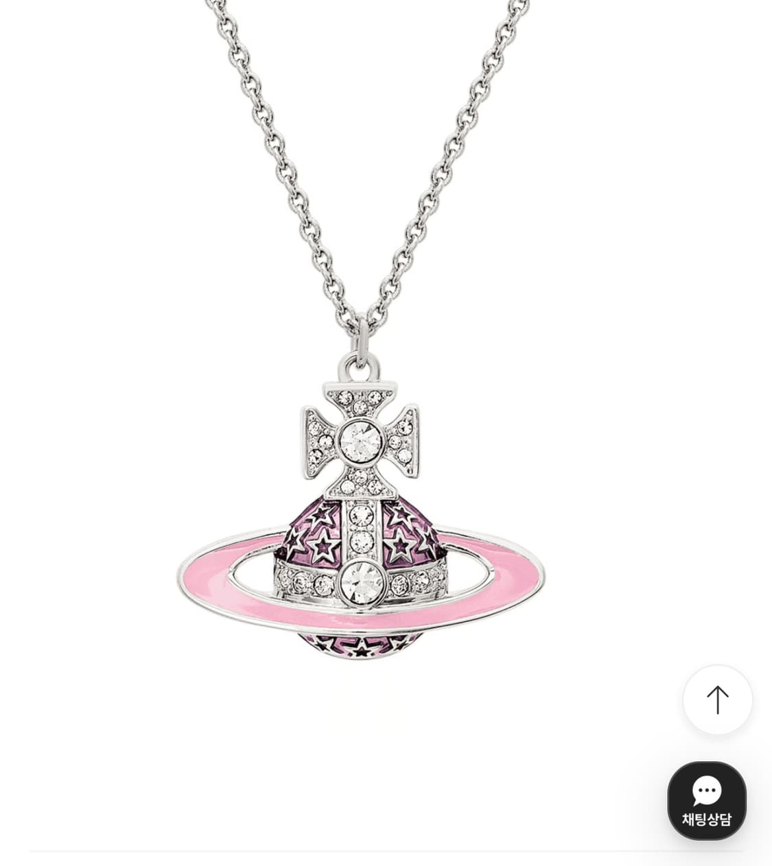 비비안웨스트우드 크리스털 장식 오브 펜던트 네크리스  상품이미지1